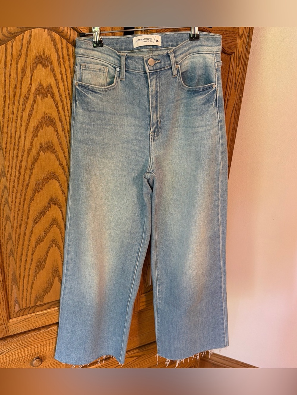 Just Black Denim High waist denim ankle wide leg jeans